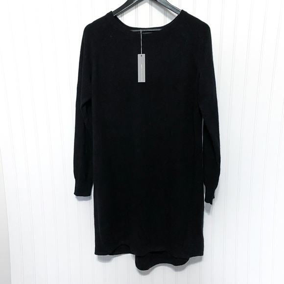 360 Cashmere Dresses & Skirts - 360 Cashmere Black Tunic Sweater Dress Size Large